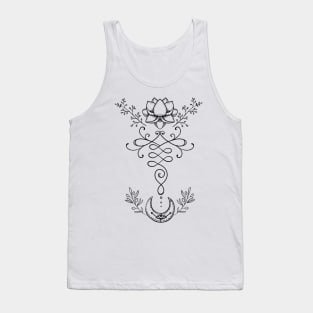 Lotus with Unalome & Moon Tank Top